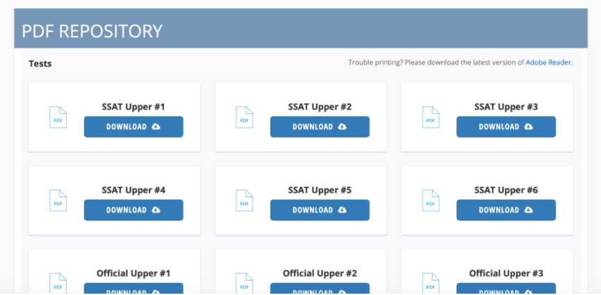 ssat official practice test pdf